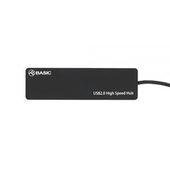 Tellur Basic USB keskitin, 4 porttia, USB 2.0, musta hinta ja tiedot | Tellur Tietokoneiden lisävarusteet | hobbyhall.fi