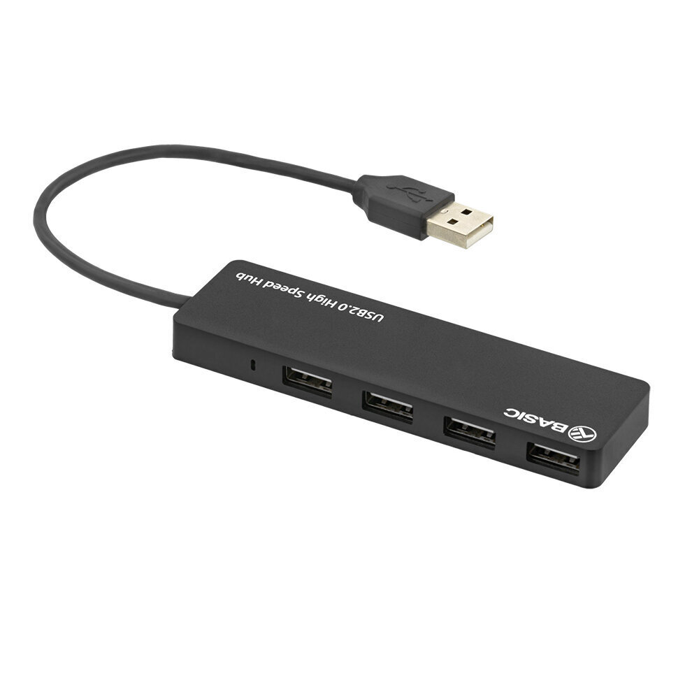 Tellur Basic USB keskitin, 4 porttia, USB 2.0, musta hinta ja tiedot | Adapterit | hobbyhall.fi