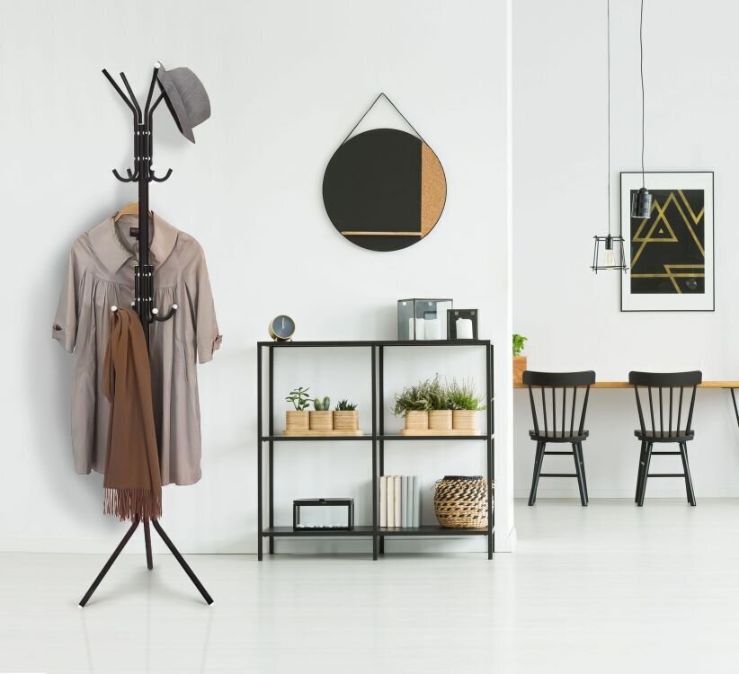 Naulakko Modern Home, 175 cm, musta/valkoinen hinta ja tiedot | Naulakot | hobbyhall.fi