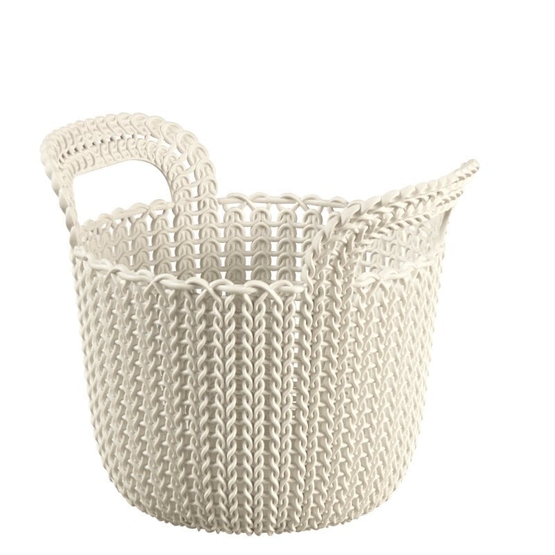 Kudottu kori Curver KNIT XS 3L 23x19x19 cm, valkoinen hinta ja tiedot | Säilytyslaatikot ja -korit | hobbyhall.fi