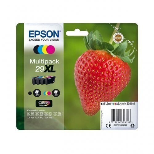 EPSON 29XL Multipack 4-colours Claria hinta ja tiedot | Mustekasetit | hobbyhall.fi