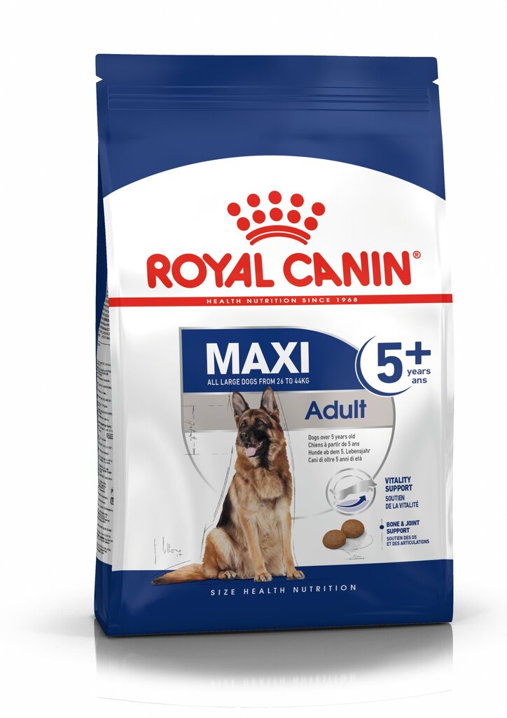 Royal Canin isoille vanhempien rotujen koirille Maxi Adult 5+, 15 kg hinta  