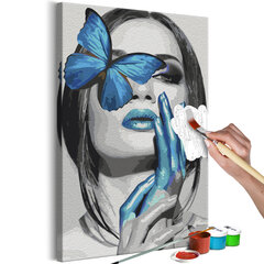 DIY kangas maalaus - Blue Butterfly hinta ja tiedot | Maalaa numeroiden mukaan | hobbyhall.fi