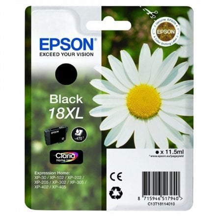 Epson 18XL Ink cartridge, Black hinta ja tiedot | Mustekasetit | hobbyhall.fi