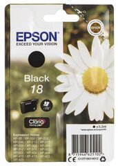 Epson 18 BK Ink cartridge, Black hinta ja tiedot | Mustekasetit | hobbyhall.fi