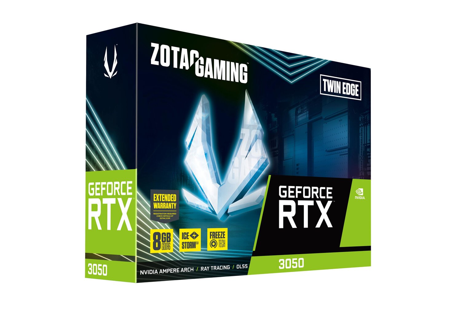 Zotac ZT-A30500E-10M graphics card NVIDIA GeForce RTX 3050 8 GB GDDR6 hinta ja tiedot | Näytönohjaimet | hobbyhall.fi