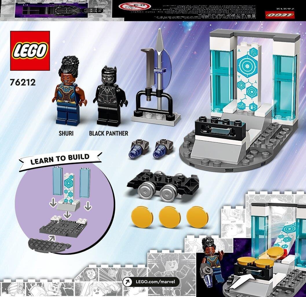 76212 LEGO® Marvel supersankarit Shurin laboratorio hinta ja tiedot | LEGOT ja rakennuslelut | hobbyhall.fi