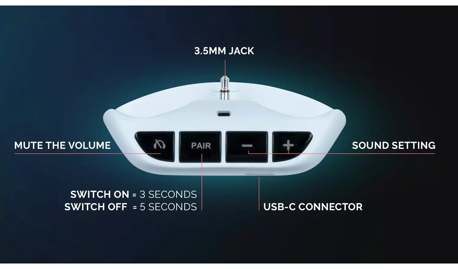 Nacon PS5 Wireless Audio Adaptor hinta ja tiedot | Adapterit | hobbyhall.fi