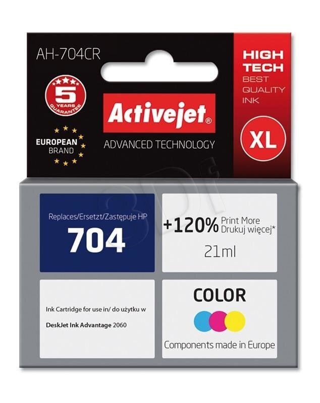 Activejet AH704CR hinta ja tiedot | Mustekasetit | hobbyhall.fi