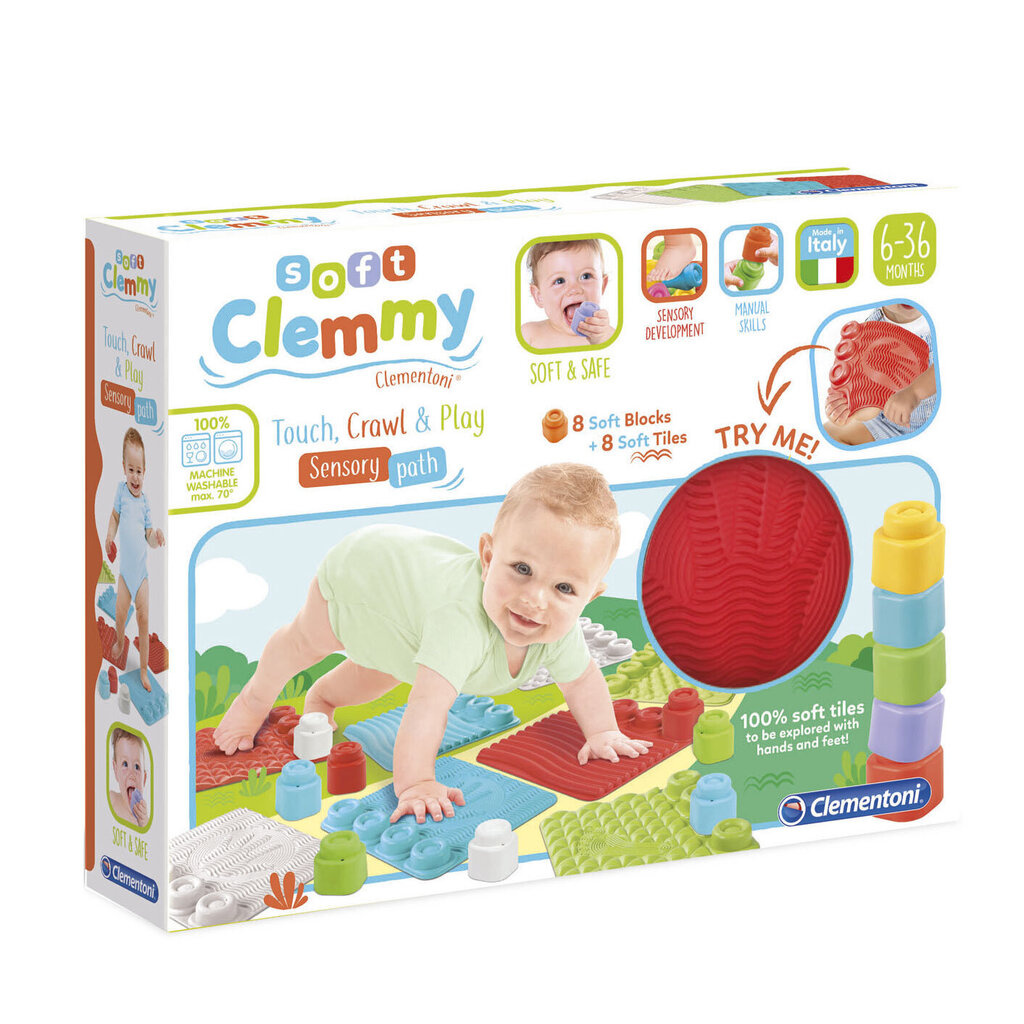 Clementoni Clemmy Sensory Puzzle matto, 8 palaa hinta ja tiedot | Leikkimatot | hobbyhall.fi