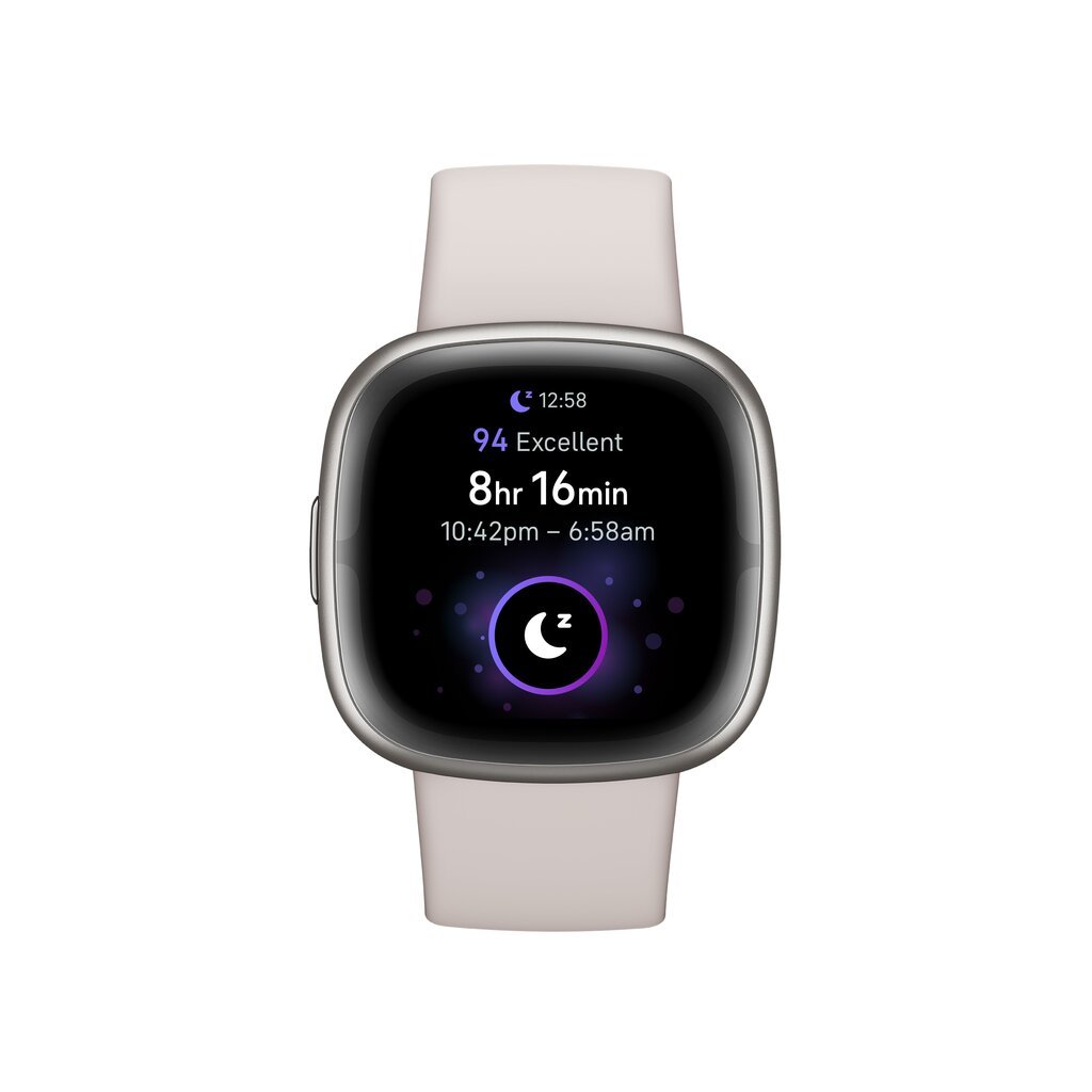 Fitbit Sense 2, Lunar White/Platinum FB521SRWT hinta ja tiedot | Älykellot | hobbyhall.fi