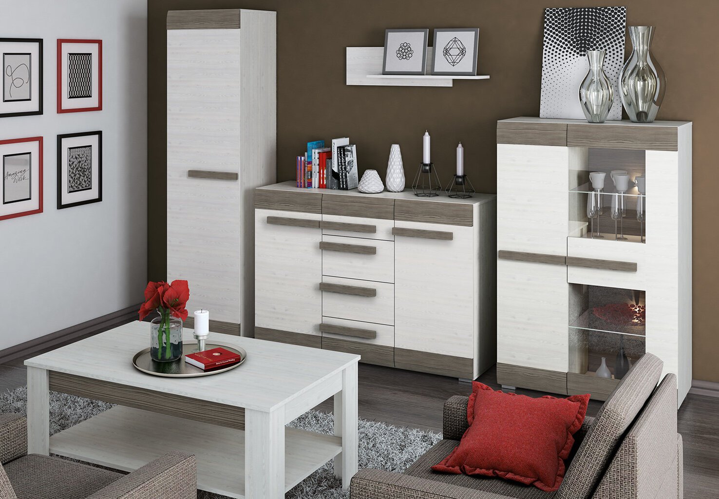 ​Blanco 05 - Vitriini. hinta ja tiedot | Vitriinit | hobbyhall.fi