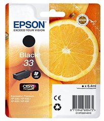 EPSON Singlepack Black 33 Claria Premium hinta ja tiedot | Mustekasetit | hobbyhall.fi