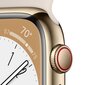 Apple Watch Series 8 GPS + Cellular 41mm Gold ruostumaton teräskuori ,Starlight urheiluranneke - MNJC3 hinta ja tiedot | Älykellot | hobbyhall.fi