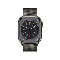 Apple Watch Series 8 GPS + Cellular 41mm Graphite ruostumaton teräskuori ,Graphite milanolaisranneke MNJM3 hinta ja tiedot | Älykellot | hobbyhall.fi