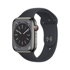 Apple Watch Series 8 GPS + Cellular 45mm Graphite ruostumaton teräskuori ,Midnight urheiluranneke - MNKU3 hinta ja tiedot | Apple Älykellot ja aktiivisuusrannekkeet | hobbyhall.fi