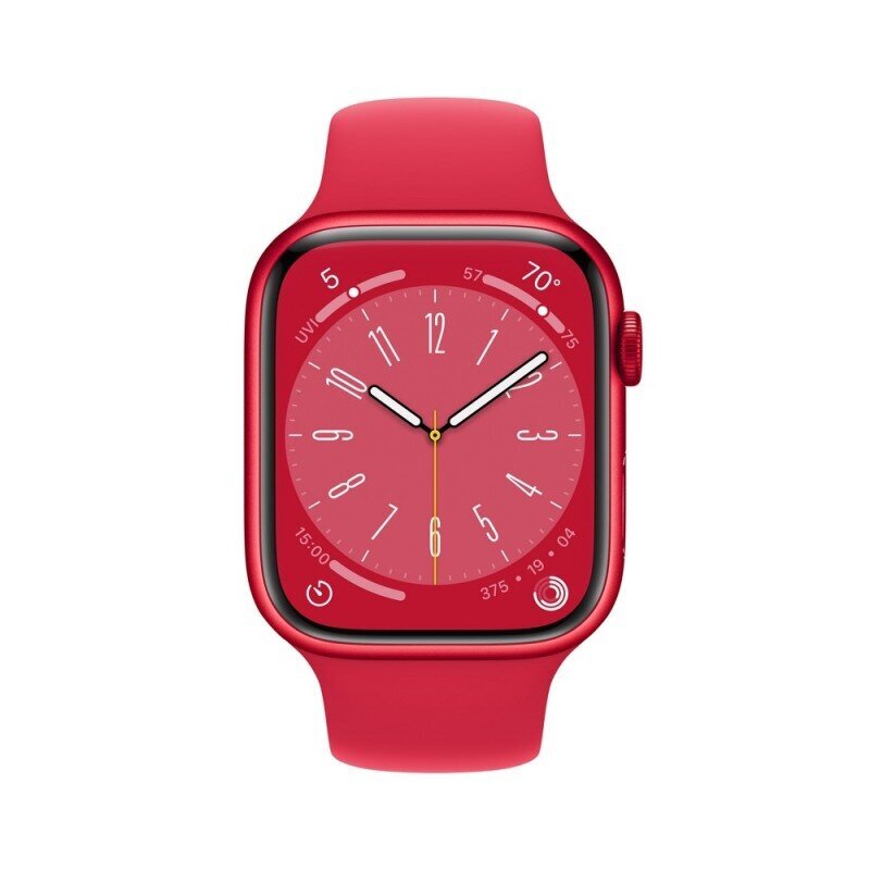 Apple Watch Series 8 GPS + Cellular 45mm (PRODUCT)RED alumiinikuori ,(PRODUCT)RED urheiluranneke - MNKA3 hinta ja tiedot | Älykellot | hobbyhall.fi