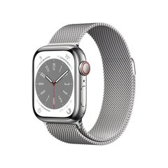 Apple Watch Series 8 GPS + Cellular 45mm Silver ruostumaton teräskuori ,Silver milanolaisranneke MNKJ3 hinta ja tiedot | Apple Älykellot ja aktiivisuusrannekkeet | hobbyhall.fi