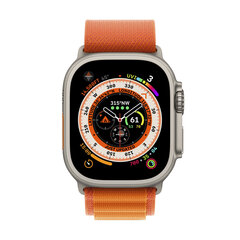 Apple Watch Ultra GPS + Cellular, 49mm titaanikuori ,Orange Alpine ranneke - Medium MQFL3 hinta ja tiedot | Älykellot | hobbyhall.fi