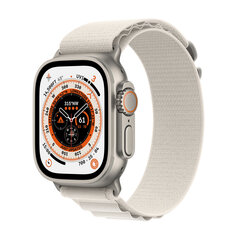 Apple Watch Ultra GPS + Cellular, 49mm titaanikuori ,Starlight Alpine ranneke - Large MQFT3 hinta ja tiedot | Älykellot | hobbyhall.fi