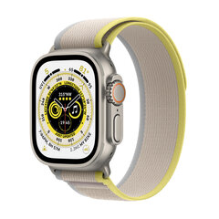 Apple Watch Ultra GPS + Cellular, 49mm titaanikuori ,Yellow/Beige Trail ranneke - M/L MQFU3 hinta ja tiedot | Älykellot | hobbyhall.fi