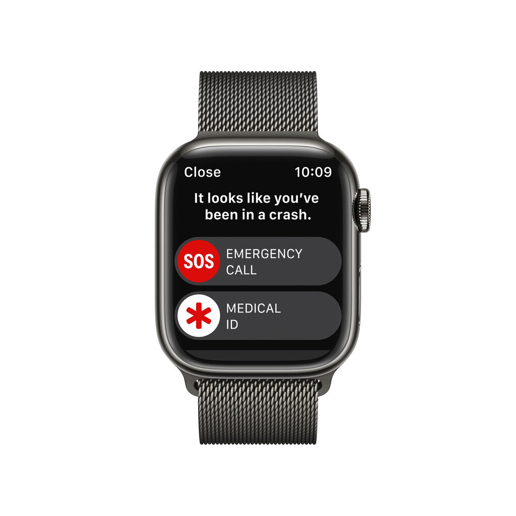 Apple Watch Series 8 GPS + Cellular 45mm Graphite ruostumaton teräskuori ,Graphite milanolaisranneke MNKX3 hinta ja tiedot | Älykellot | hobbyhall.fi