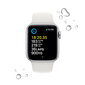 Apple Watch SE GPS + Cellular 44mm Silver Aluminium Case with White Sport Band - Regular 2nd Gen - MNQ23UL/A hinta ja tiedot | Älykellot | hobbyhall.fi