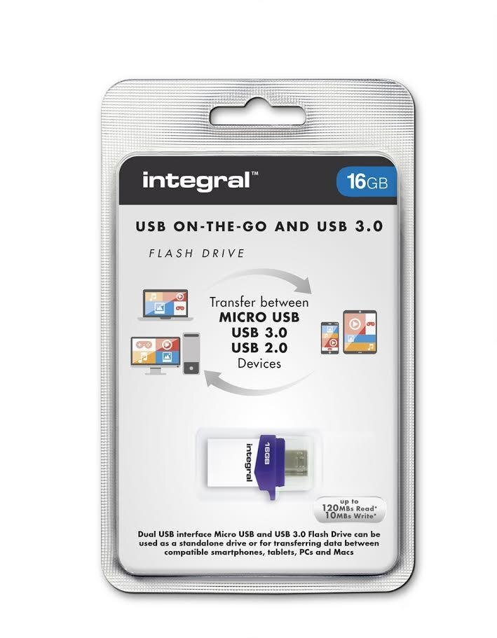 Integral INFD16GBMIC3.0-OTG hinta ja tiedot | Muistitikut | hobbyhall.fi