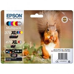 EPSON Multipack 6-farbig 378XL/478XL hinta ja tiedot | Mustekasetit | hobbyhall.fi