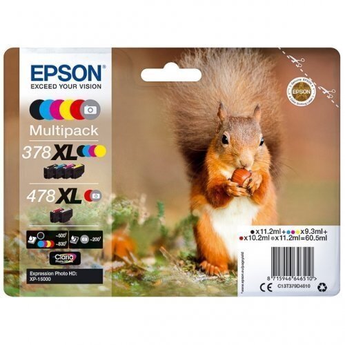 EPSON Multipack 6-farbig 378XL/478XL hinta ja tiedot | Mustekasetit | hobbyhall.fi