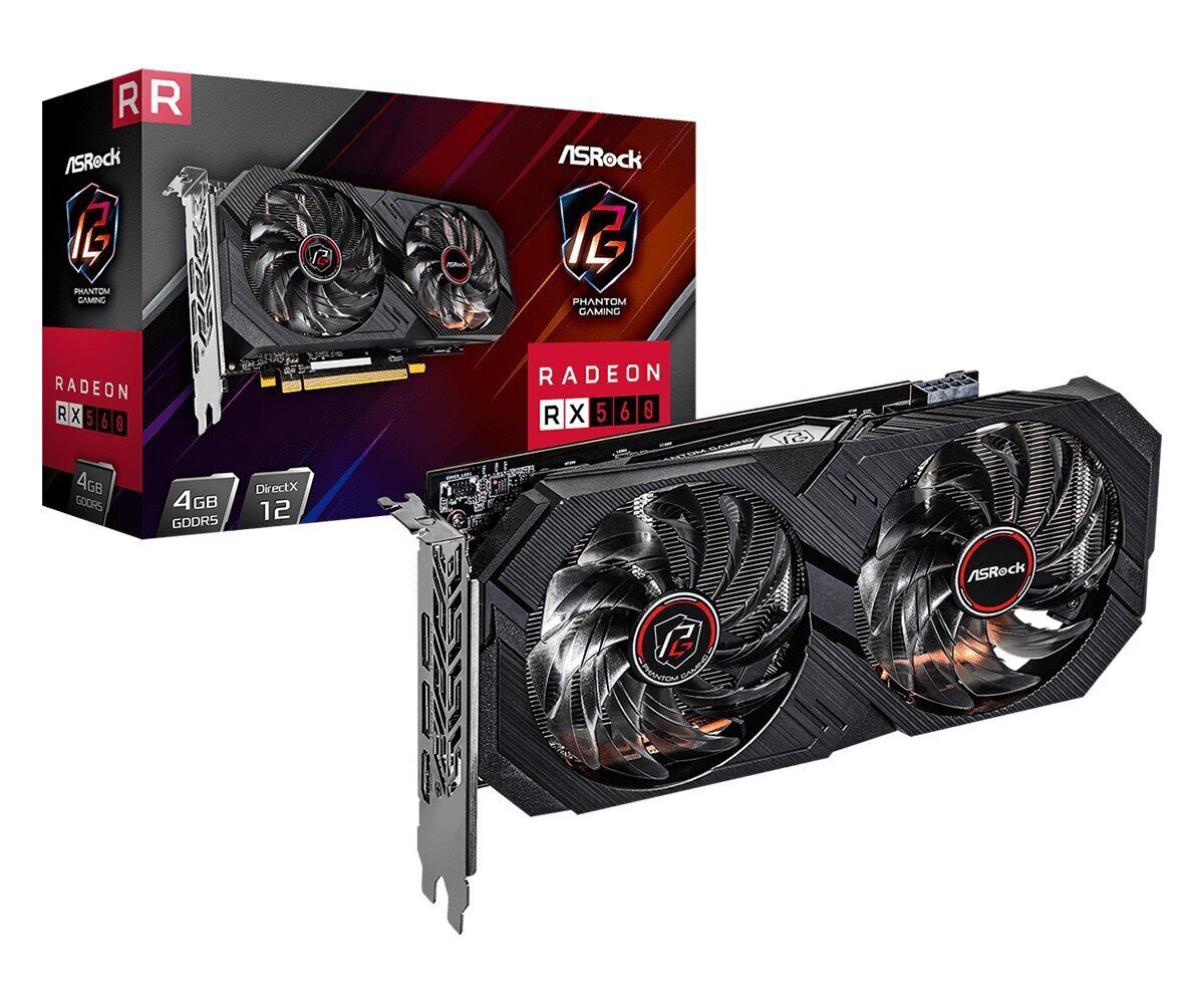 Asrock RX 560 Phantom Gaming Elite 4G hinta ja tiedot | Näytönohjaimet | hobbyhall.fi