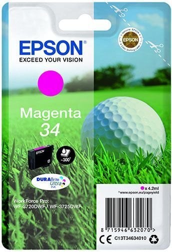 EPSON Singlepack Magenta 34 DURABrite Ul hinta ja tiedot | Mustekasetit | hobbyhall.fi