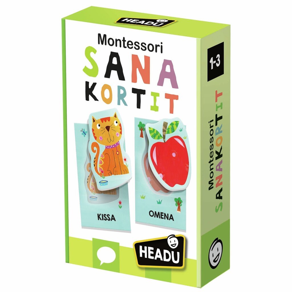 Opetuskortit Sanat Montessori, (suomi) hinta ja tiedot | Kehittävät lelut | hobbyhall.fi