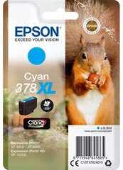 EPSON Singlepack Cyan 378XL Squirrelhen hinta ja tiedot | Mustekasetit | hobbyhall.fi