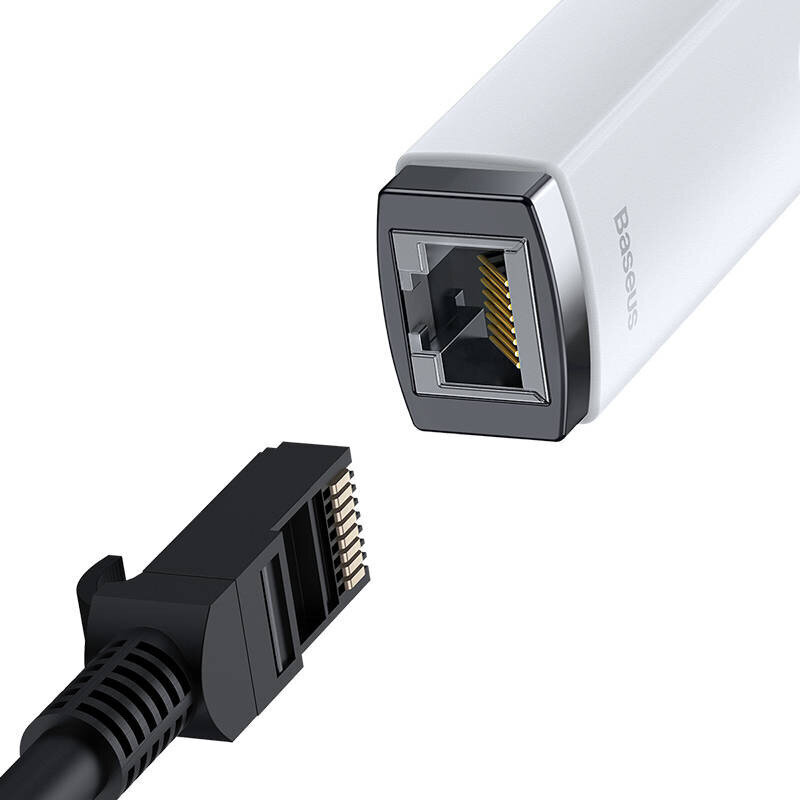 Adapteri Baseus Lite Series USB - RJ45-verkko (valkoinen) hinta ja tiedot | Adapterit | hobbyhall.fi