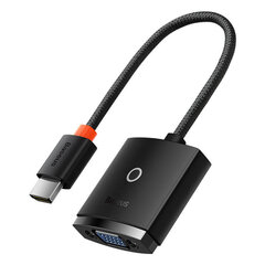 Baseus Lite Series HDMI-VGA-sovitin, ilman ääntä (musta) hinta ja tiedot | Baseus Tietokoneet ja pelaaminen | hobbyhall.fi