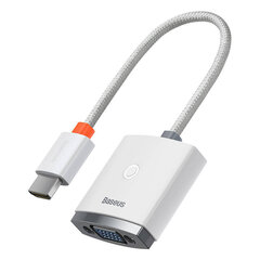 Adapteri Baseus Lite Series HDMI-VGA, ilman ääntä (valkoinen) hinta ja tiedot | Baseus Tietokoneiden lisävarusteet | hobbyhall.fi