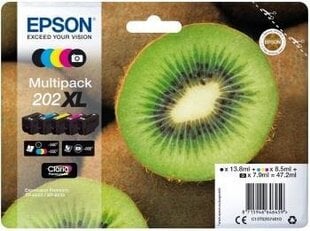 EPSON Multipack 5-farbig 202 Kiwi hinta ja tiedot | Mustekasetit | hobbyhall.fi