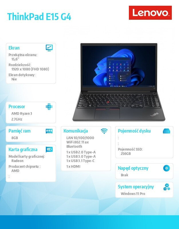 Lenovo ThinkPad E15 G4 21ED0081PB hinta ja tiedot | Kannettavat tietokoneet | hobbyhall.fi