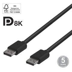 Deltaco, DisplayPort, 8K, DP 1.4, 3 m hinta ja tiedot | Kaapelit ja adapterit | hobbyhall.fi