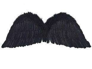 Siivet Angel's Wings, musta, 75x30 cm, 1 kpl / 1 kpl hinta ja tiedot | Naamiaisasut | hobbyhall.fi