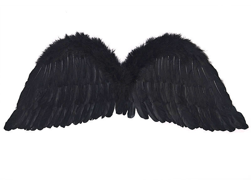 Siivet Angel's Wings, musta, 75x30 cm, 1 kpl / 1 kpl hinta ja tiedot | Naamiaisasut | hobbyhall.fi