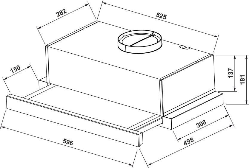 Vlano TL 60 IX hinta ja tiedot | Liesituulettimet | hobbyhall.fi