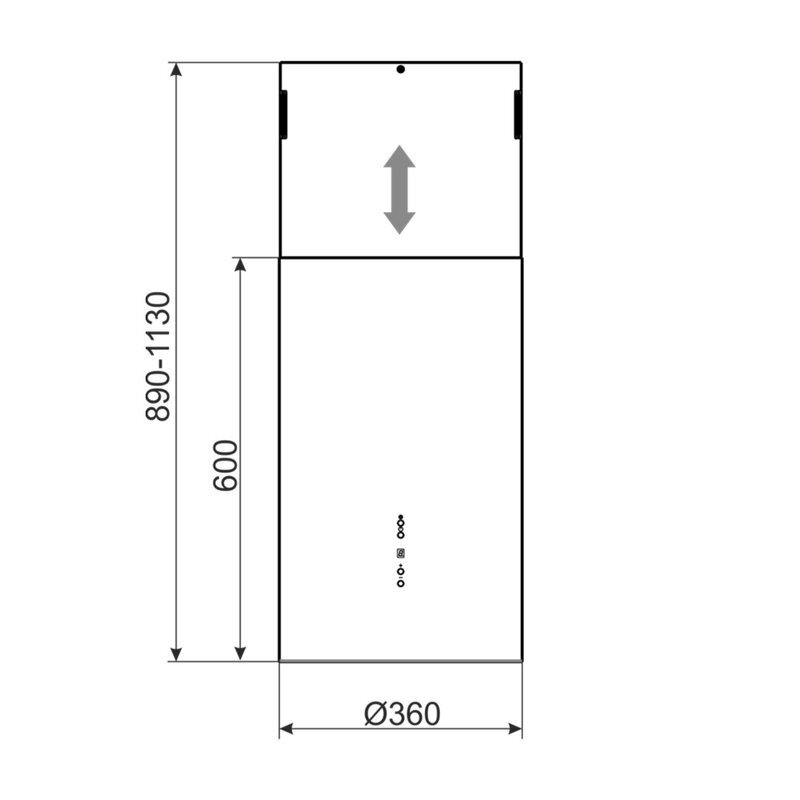 Vlano Roll 36 musta hinta ja tiedot | Liesituulettimet | hobbyhall.fi