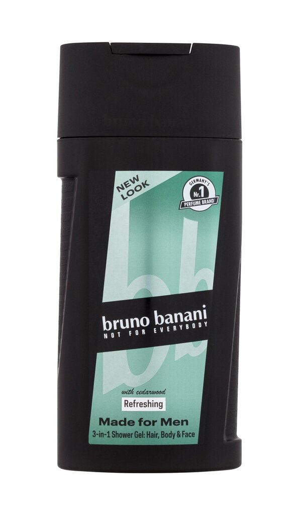 Suihkugeeli - Hiusshampoo - Kasvopesu Bruno Banani, 250 ml hinta ja tiedot | Miesten ihonhoito | hobbyhall.fi