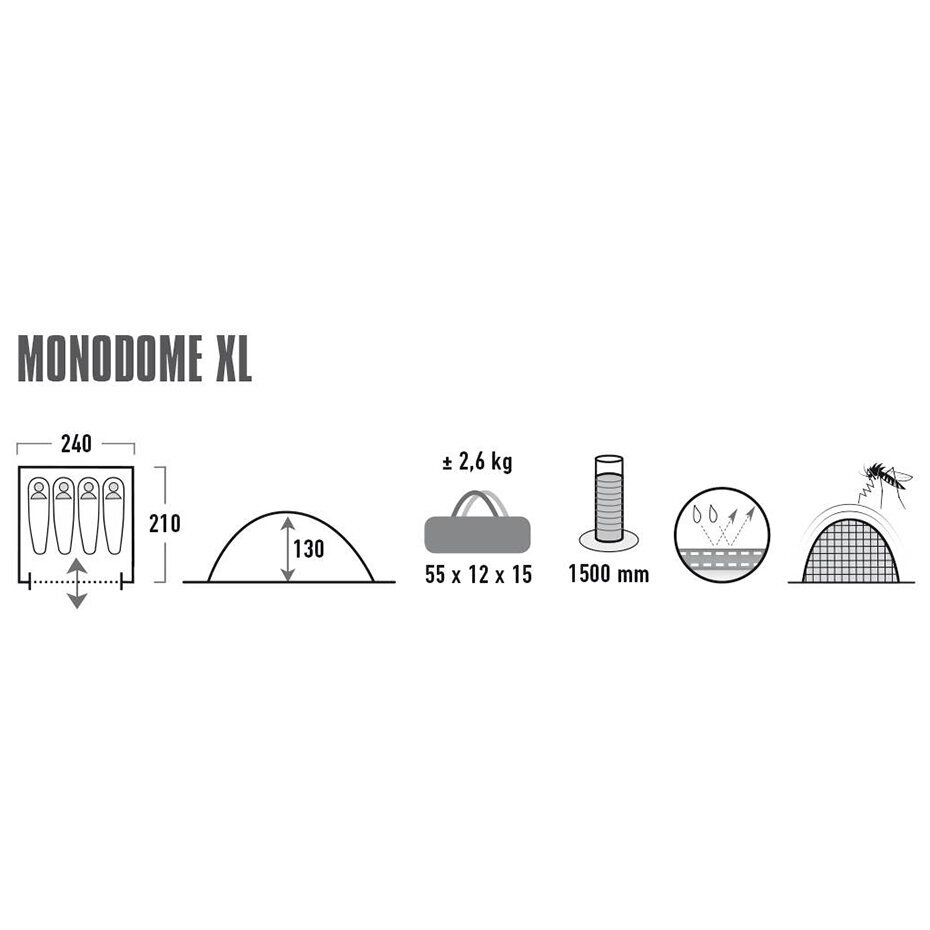 High Peak Monodome 4 teltta hinta ja tiedot | Teltat | hobbyhall.fi