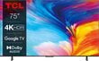 TCL P63 Series 75" 4K LED Google TV 75P635 hinta ja tiedot | Televisiot | hobbyhall.fi