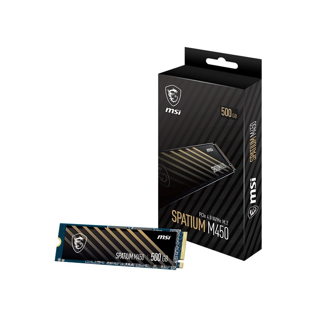 Sisäinen kovalevy SSD MSI M450 PCIe 4.0 NVMe M.2 500GB hinta ja tiedot | Kovalevyt | hobbyhall.fi