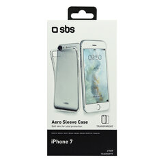 SBS Aero-suojakotelo iPhone 7 -puhelimelle. Tuotteen väri on sävyltään läpinäkyvä. hinta ja tiedot | Puhelimen kuoret ja kotelot | hobbyhall.fi