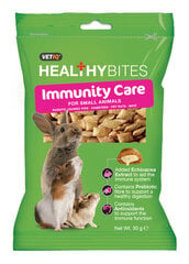 MC HEALTHY BITES IMMUNITY CARE FOR SMALL ANIMALS 30G /5771/. hinta ja tiedot | Jyrsijöiden ruokinta | hobbyhall.fi